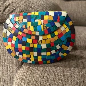 Ramla Colorful Mosaic Clutch